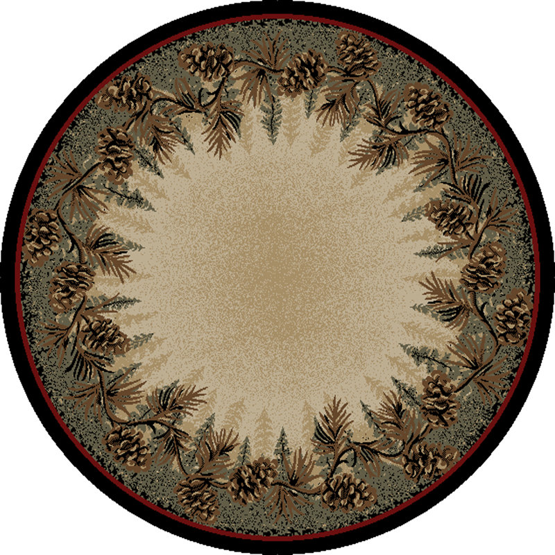 Seagle Floral Indoor Rug, Round 7'10"