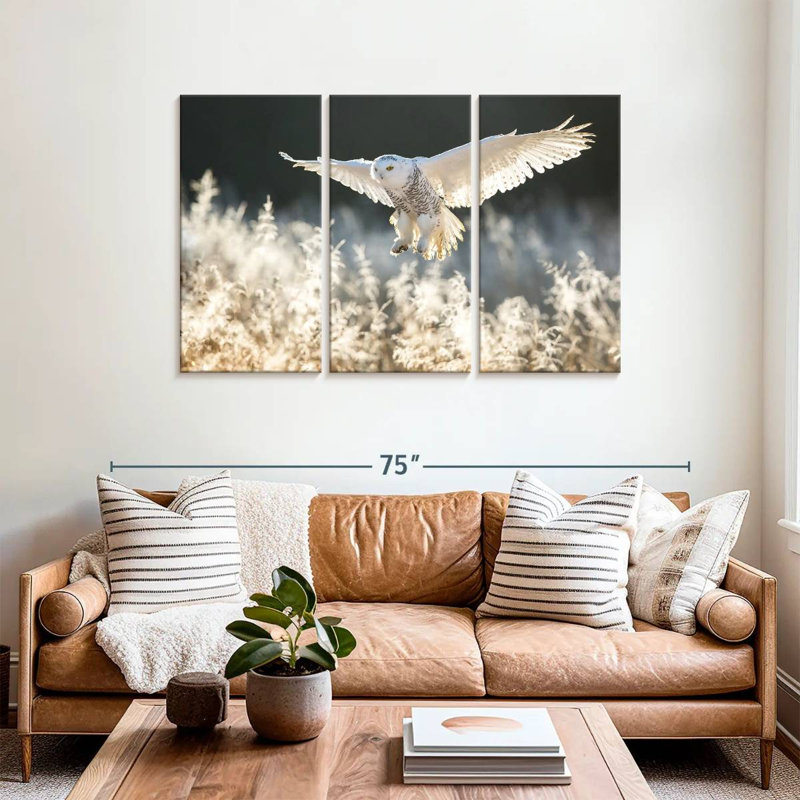 Snowy Owl Hunt, 36" H x 57" W