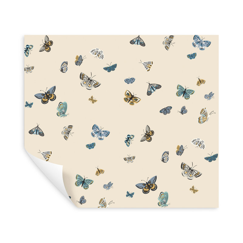 Papier peint adhésif Butterfly House, Beige