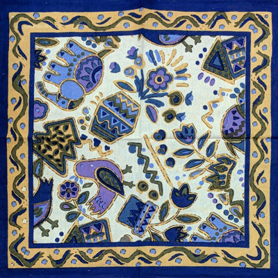 Jabora Floral Square Set of Four Cotton Napkins