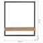 Tablette murale industrielle 15,7 "x 5,9" x 17,7 ", fer et bois, décoration intérieure, tablette décorative simple, look, matériaux