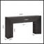 Console très longue de 63 pouces de style campagne moderne, table d'entrée en bois noir pour le couloir et le salon, assemblage facile