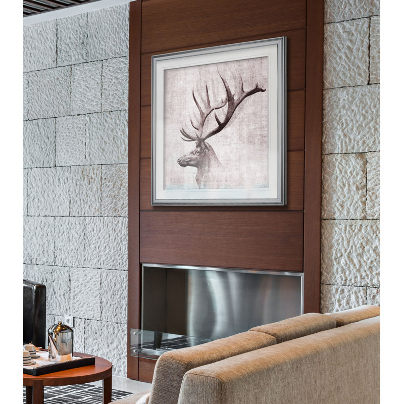 " Open Range II ", 23" H x 23" W x 1.5" D, Silver Framed