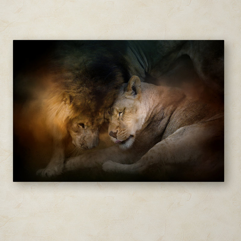 «Lion Love» par Jai Johnson - impression d'art graphique, H 12 po x l 19 po