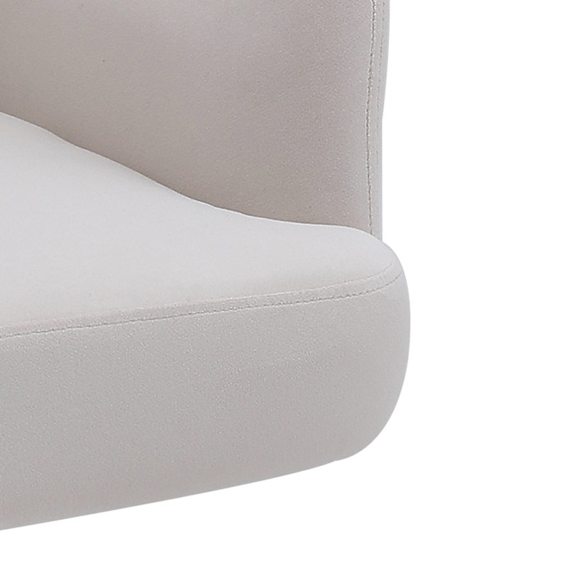 Frosted Velvet Chair Swivel, Beige
