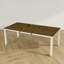 Table de salle à manger extensible, rallonge amovible, conception rectangulaire à deux tons, pieds tournés, maison de campagne moderne, salle à manger-132680428