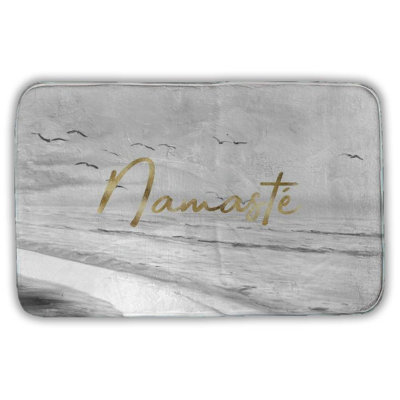 Namaste Bath Mat with Non-Slip Backing - Quick Dry Memory Foam Bathroom Rug - Absorbent - Modern Plush Spa-Style - Machine Washable