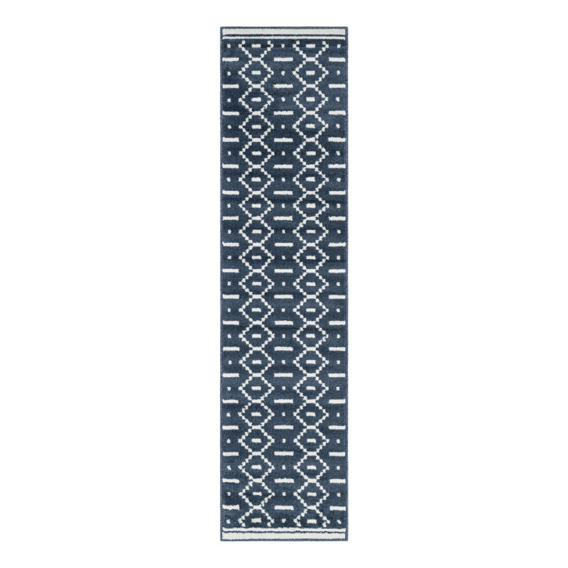 Latitude Run® Begna Nikolis Rug Blue, Runner 2' x 8'