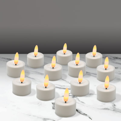 Battery Operated 3D Wick Flame Tea Lights