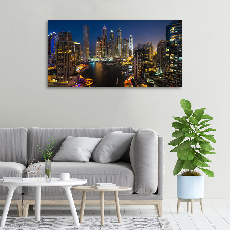 Marina In Dubai - Wrapped Canvas Print