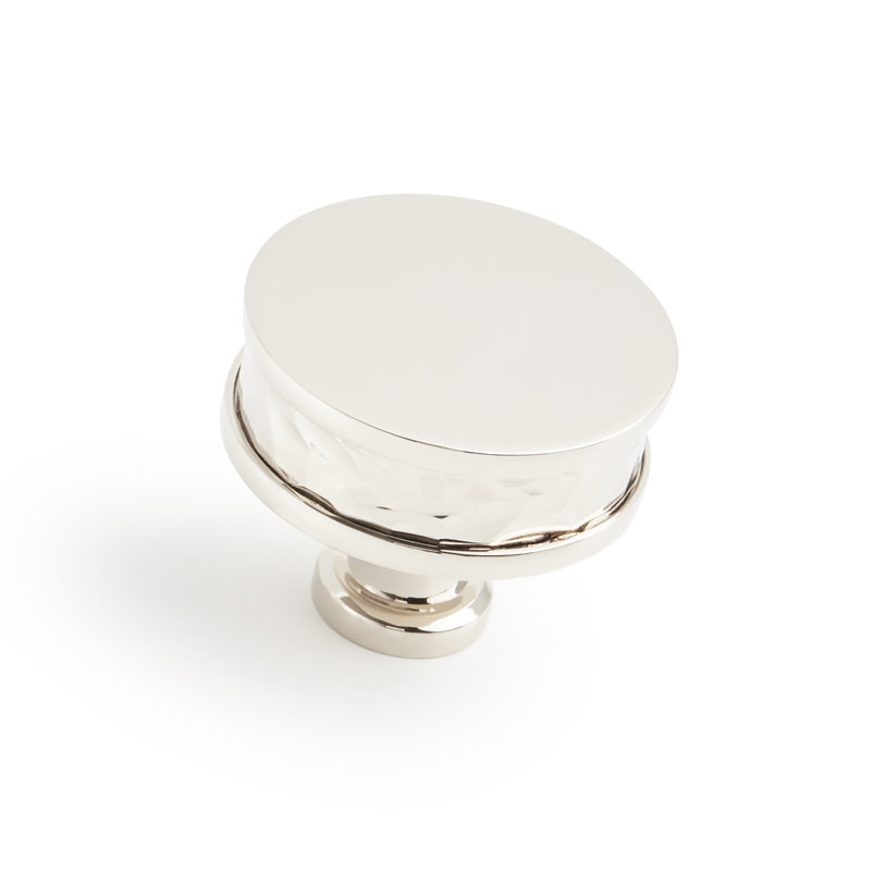 Poignée d'armoire ronde 1-1 / 2 "Lazzara, Nickel poli
