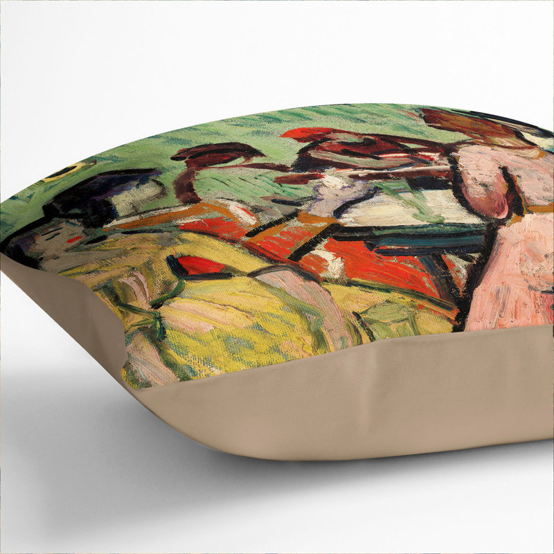 The Brothel Square Throw Cushion, 40cm H x 40cm W x 15cm D, Stone