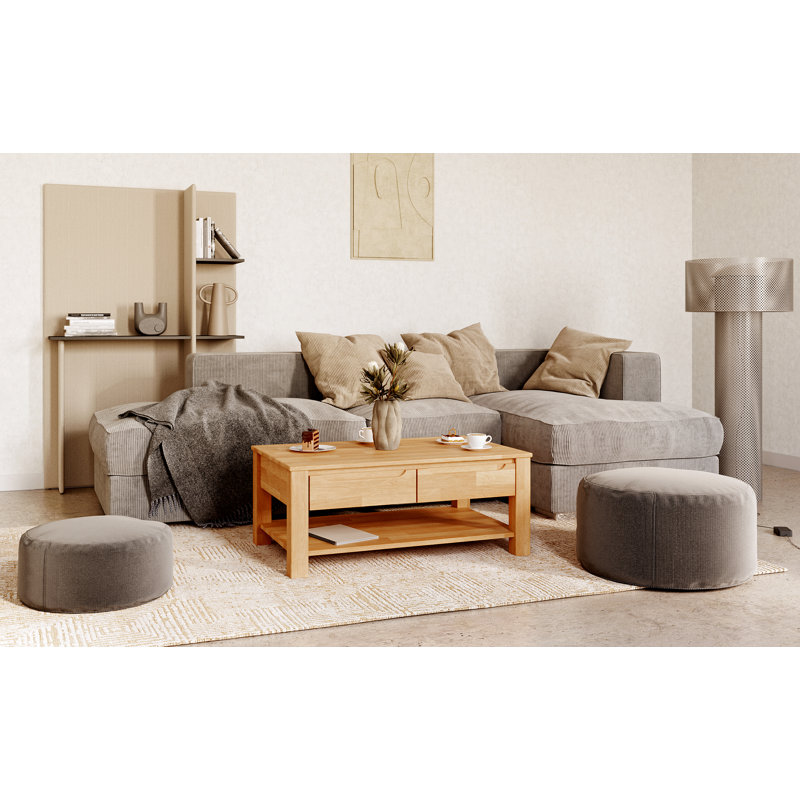 Emraan Four Leg Coffee Table with Storage