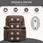 Fauteuil inclinable, pivotant et berçant moderne avec chauffage et massage (brun)-1026478642-1014104811