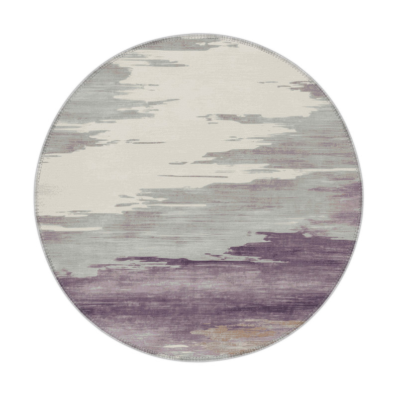 Watercolor Gray Indoor and Outdoor Area Rug, Rectangle 3' x 5'