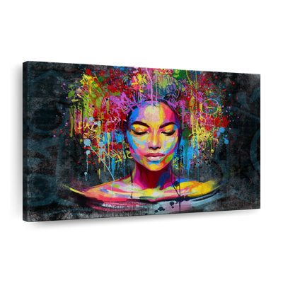 Afro Hair Splash sur impression sur toile