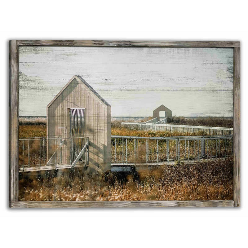 Wooden Boardwalk On Canvas Print, H 12 po x l 16 po x P 1 po