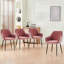 Sexton Upholstered Diamond Stitching Velvet Arm Dining Chair with Thick Cushion-1269582100-1339492138