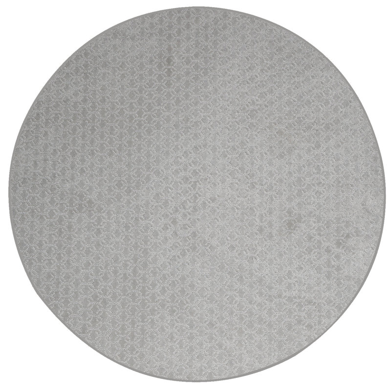 Tapis géométrique gris, Rond 9 pi