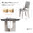 Modern 5-Piece Solid Wood Dining Table Sets For 4, Kitchen Table Set With 4 Upholstered Chairs-1162023895