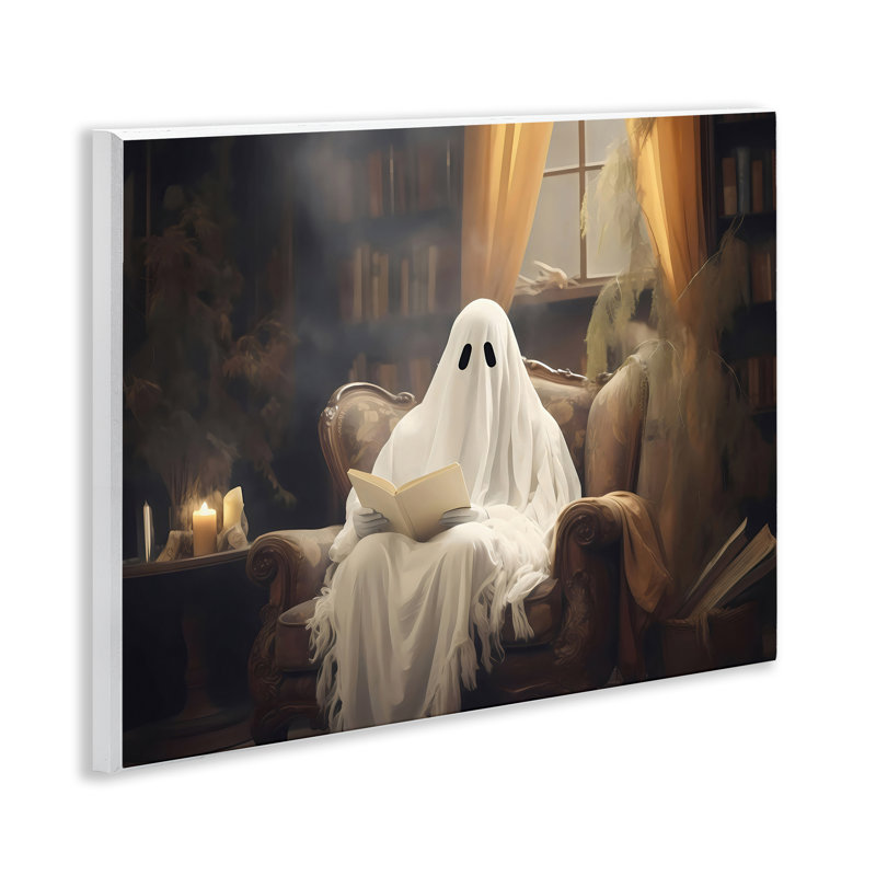 «Peaceful Reading Ghost», plaque murale, design par LSR Design Studio
