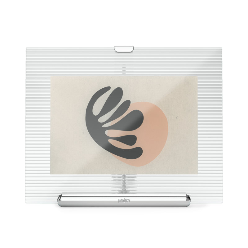 Cadre de bureau minimaliste pour photos Flute 4 "x 6", Chrome chrome