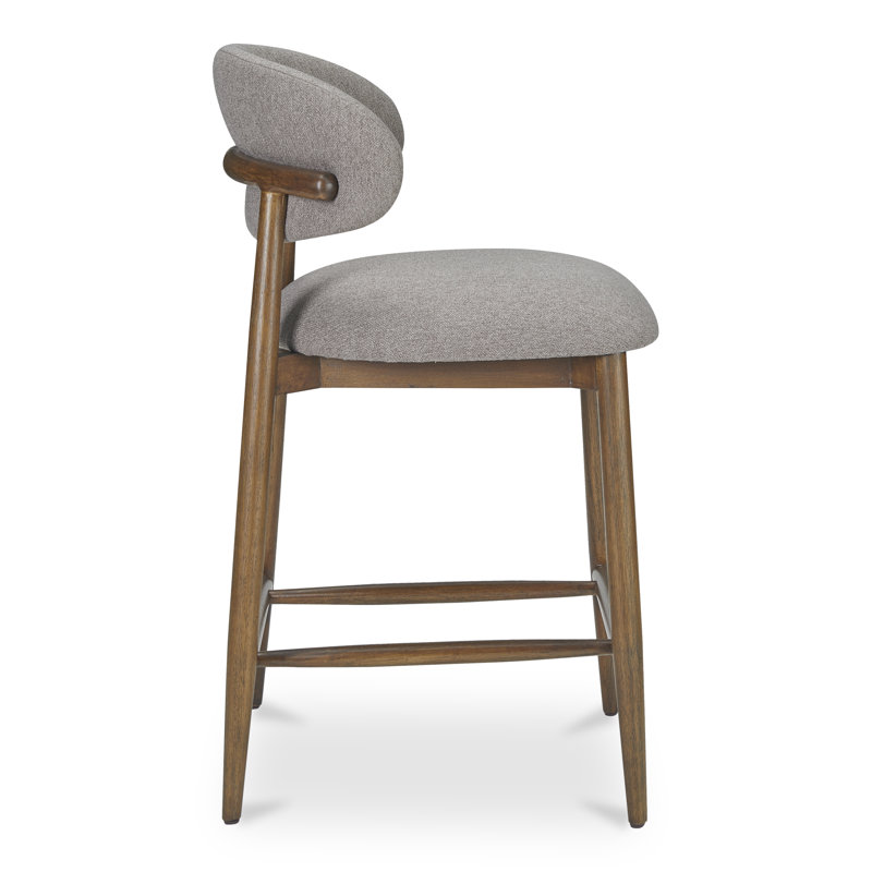 Deloris 26.5" Counter Stool, Grey Performance Chenille