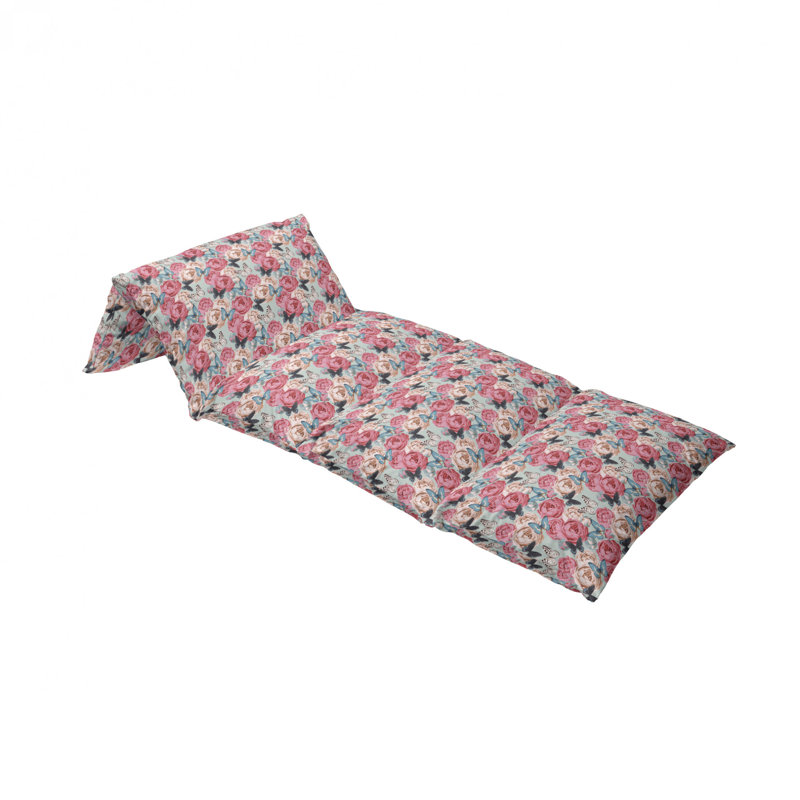 Housse de coussin d'extérieur Peony Roses Butterflies, H 2 po x l 27 po x P 88 po