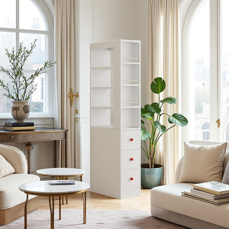 Bibliothèque de style moderne, Blanc
