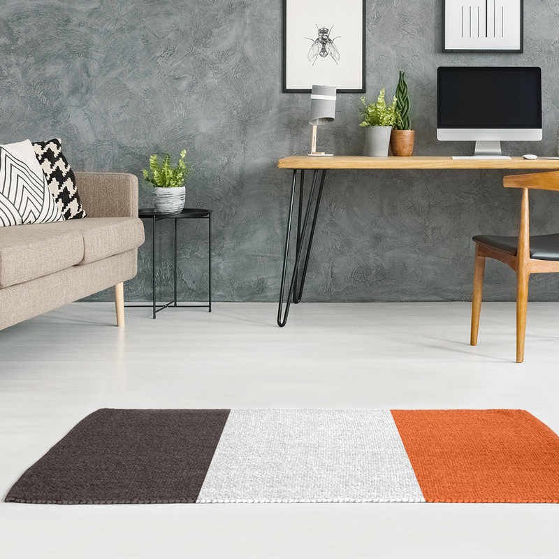 Striped Indoor Rug, Rectangle 5' x 7', No