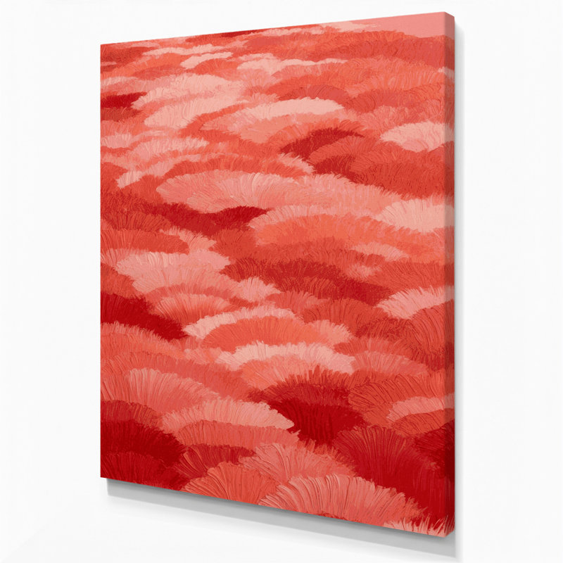 «Abstract Color Field 23», art mural sur toile rouge, H 24 po x l 20 po
