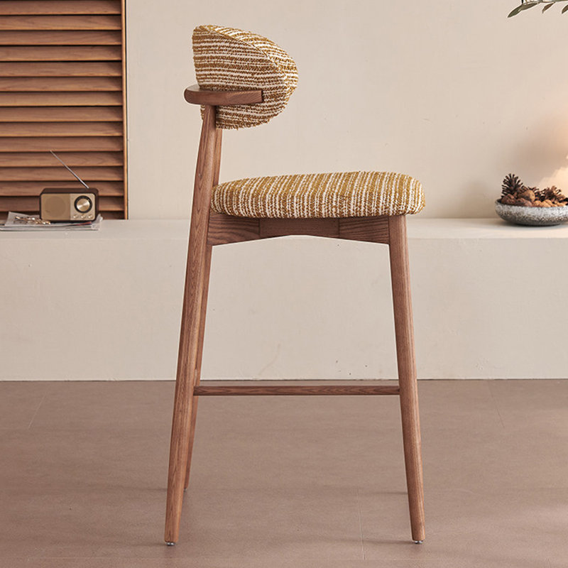 Chaise basse en noyer (paquet de 8), 8, 23.62"