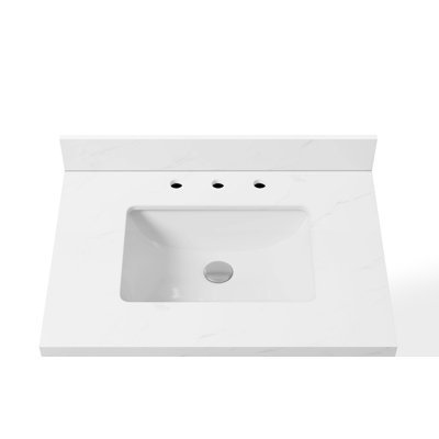 30" Bathroom Vanity Quartz Countertop With Ceramic Undermount Sink