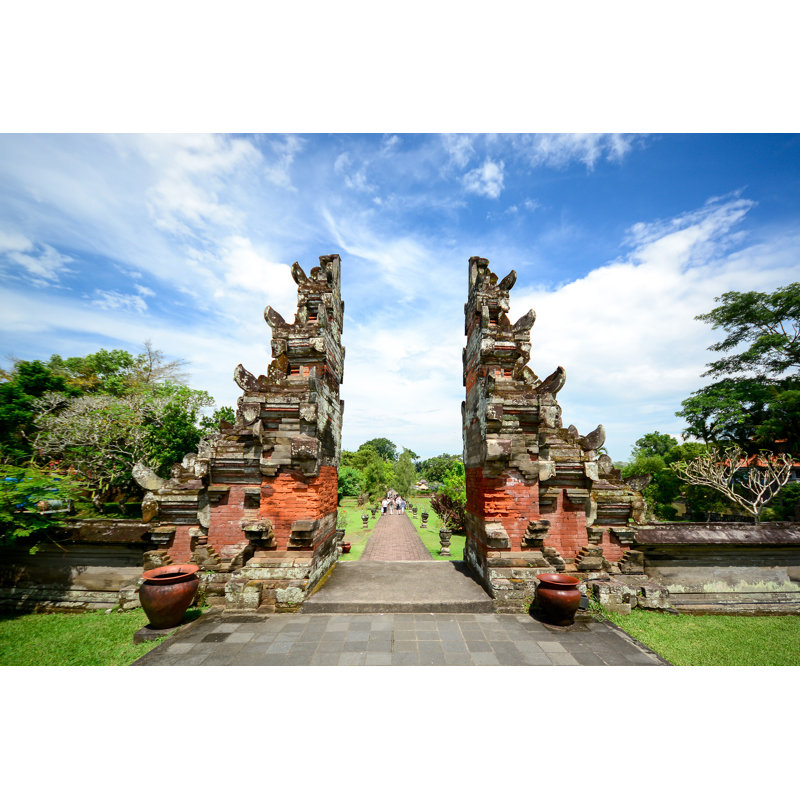 Taman Ayun Temple Gate, Bali Indonesia - Wrapped Canvas Print, 30cm H x 46cm W