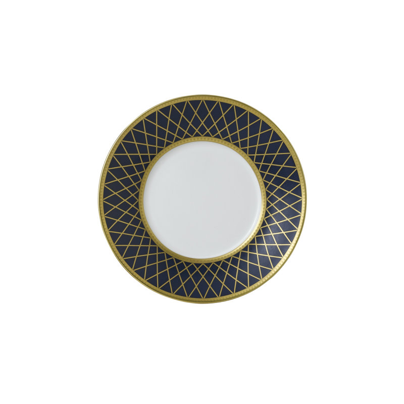 Handmade Bone China Saucer, Navy Blue
