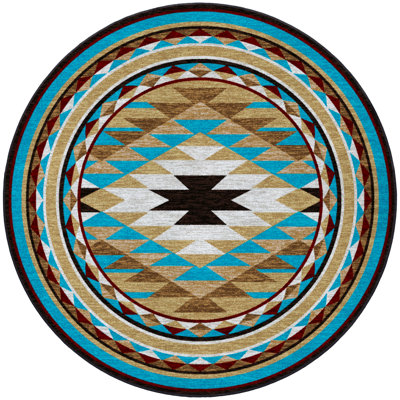 Tapis bleu Verla Southwestern