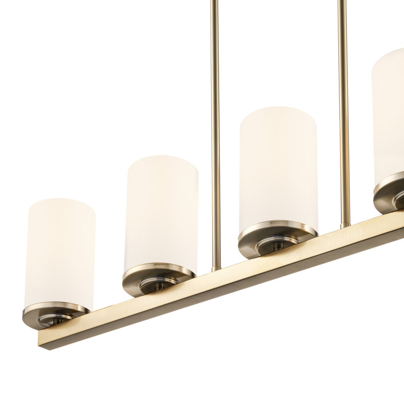 Lustre linéaire à 5 lumières 35 "Verlana - Or moderne, Or brossé