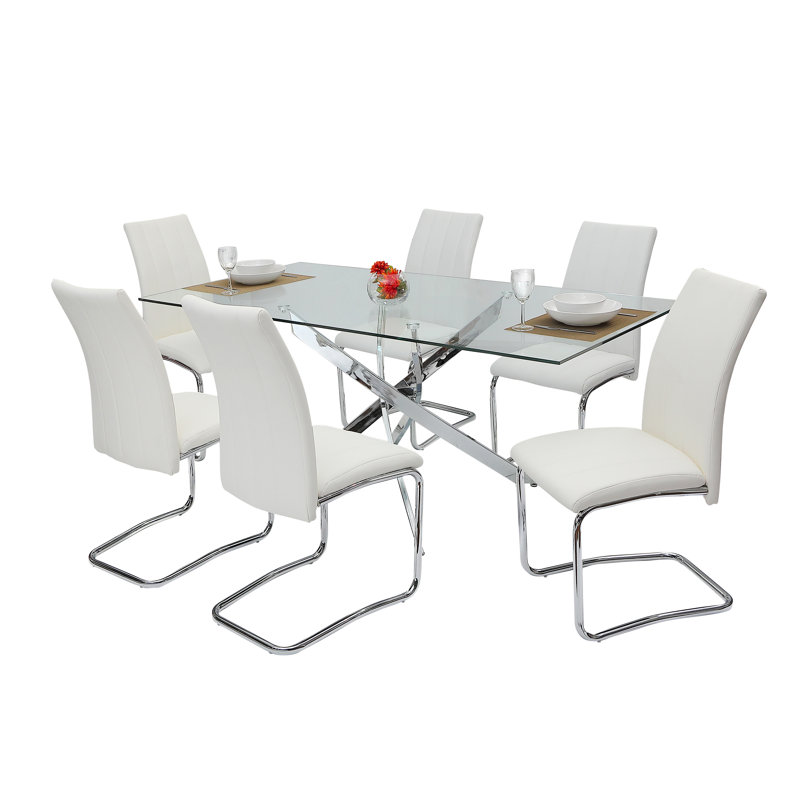 Ensemble repas pour 4 personnes Kirstin, 7, Blanc