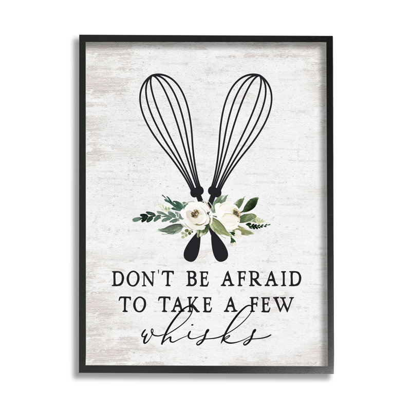«Take A Few Whisks Expression on Wood» par impression en lettres et en lignes, H 14 po x l 11 po x P 1,5 po