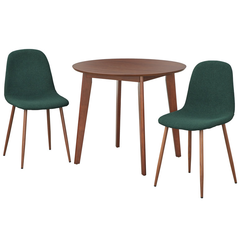 Armalla 2 - Person Four Leg Dining Set, Dark Green