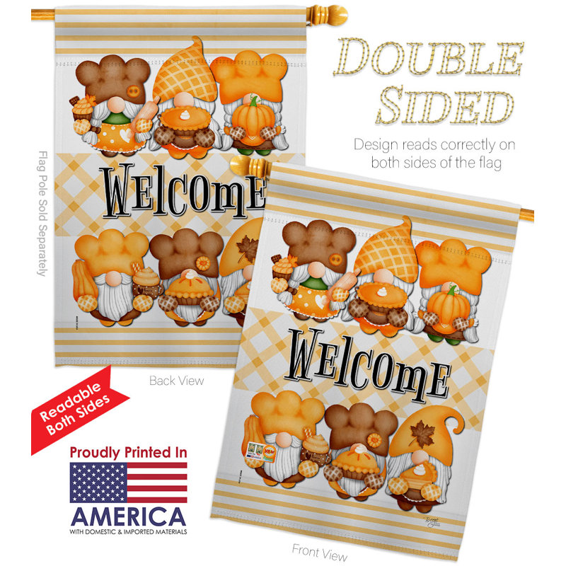 Double Sided 40'' H x 28'' W Polyester House Flag