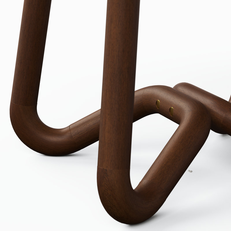 Loop Accent Stool, Noodles Natural/Nuetral Brown/Caramel