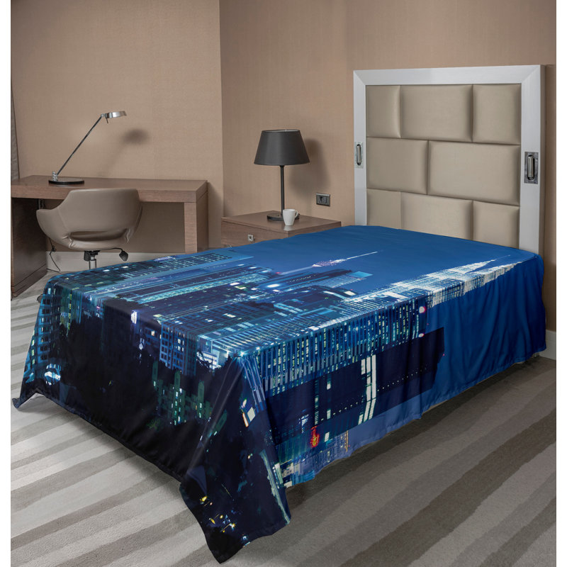Drap plat Ambesonne Landscape Kuala Lumpur, Simple