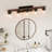 5 Light Dimmable Bathroom Vanity Lights, Moisture-Resistant Solid Wood & Black Metal, Clear Glass Shades, Industrial Style-415675452