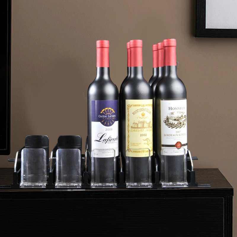 Rangement à boissons avec glissière à glissière à 5 rangées, Noir