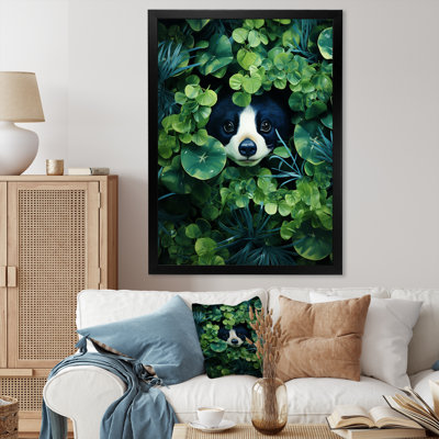 Green Playful Panda Frolic I I - Panda Animal Wall Art