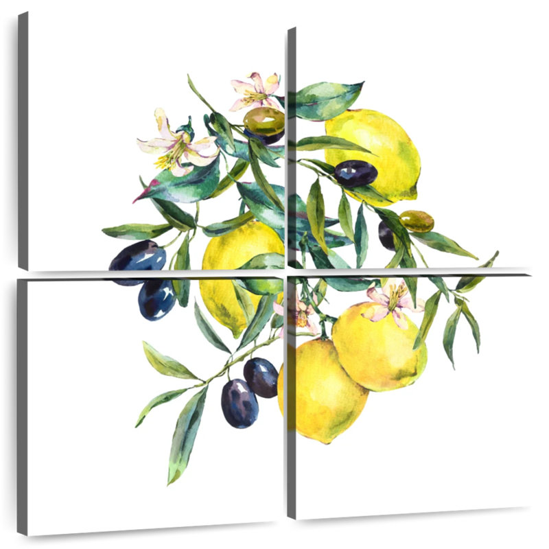 Yarlin Summer Olives And Lemons, 74" H x 74" W