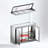 Simple Rectangular Silver Brown Aquarium Tank
