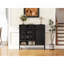 Armoire de style campagnard 44,3 po avec rangement, console de bar avec rangement, armoire de rangement rustique avec portes en treillis arquées et tiroir - pour le salon, la cuisine, le vestibule rétro-954350559