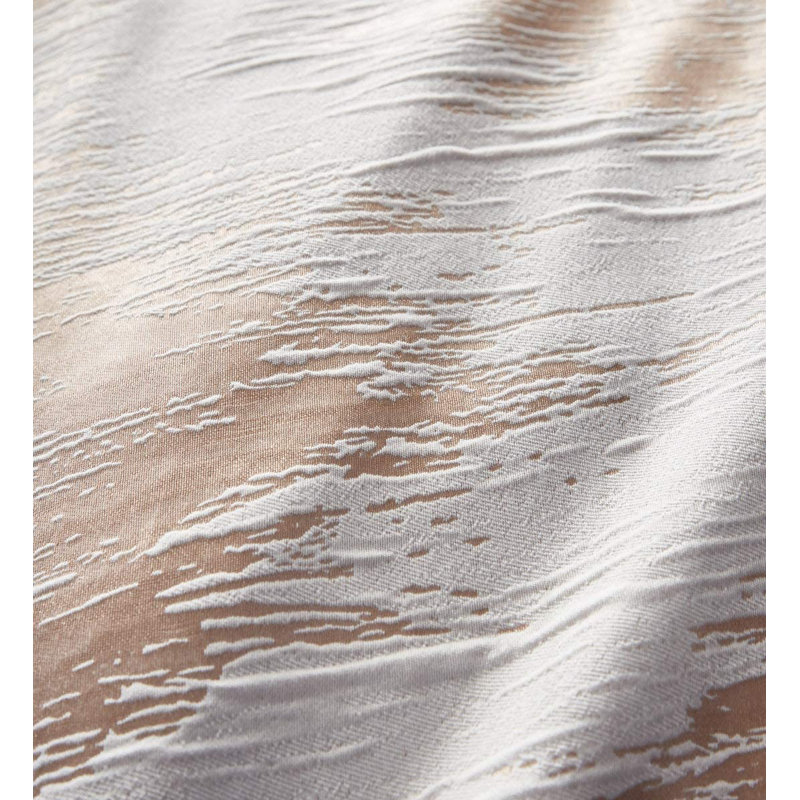 Brianah Metallic Chevron Reversible Duvet Cover Set, Rose Gold, Double Duvet Cover + 2 Standard Pillowcases